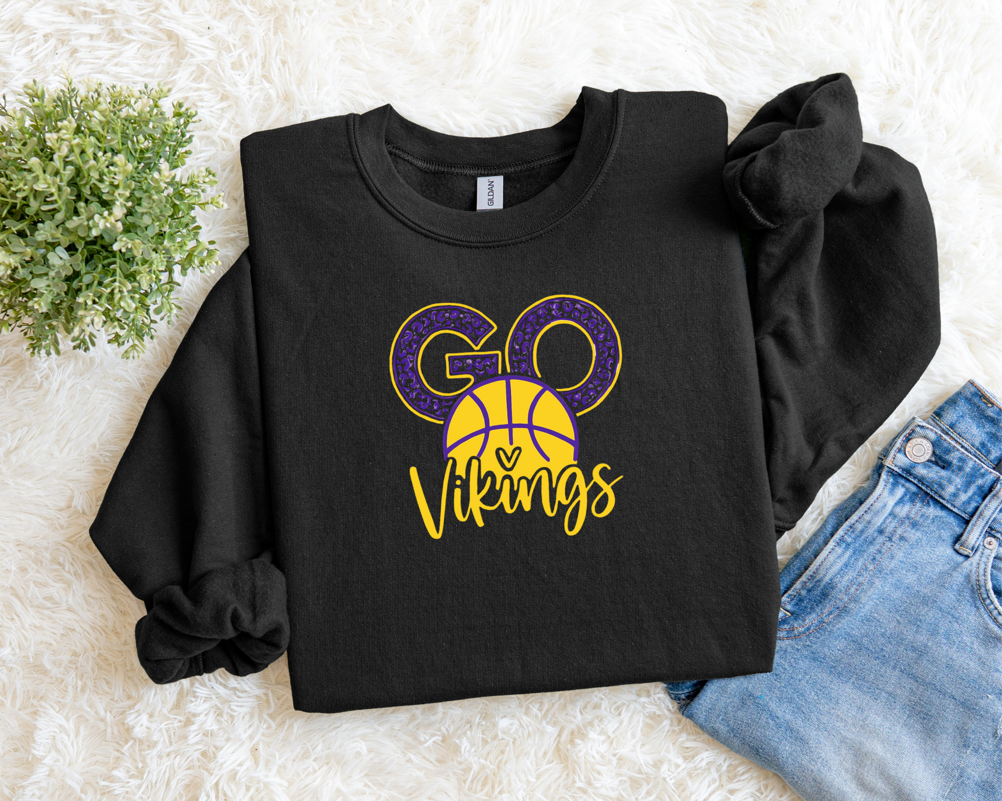 Go Vikings Basketball Sweatshirt
