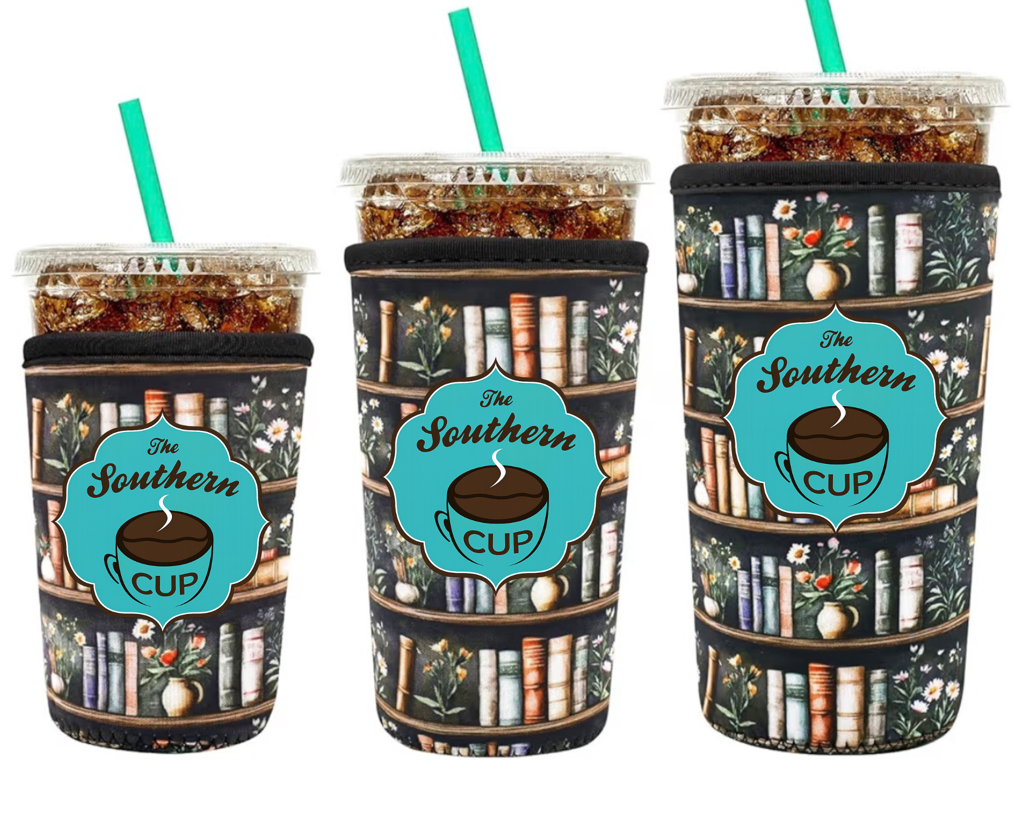 The Southern Cup Bookshelf Iced Coffee Drink Sleeve