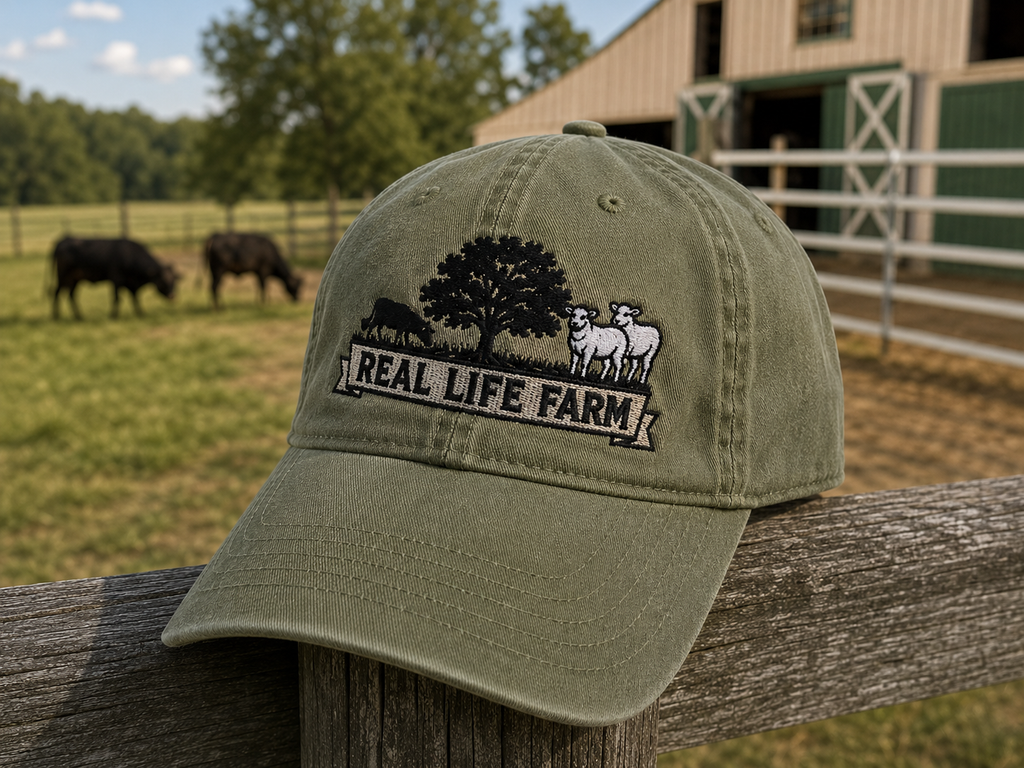 Real Life Farm Embroidered Dad Hat
