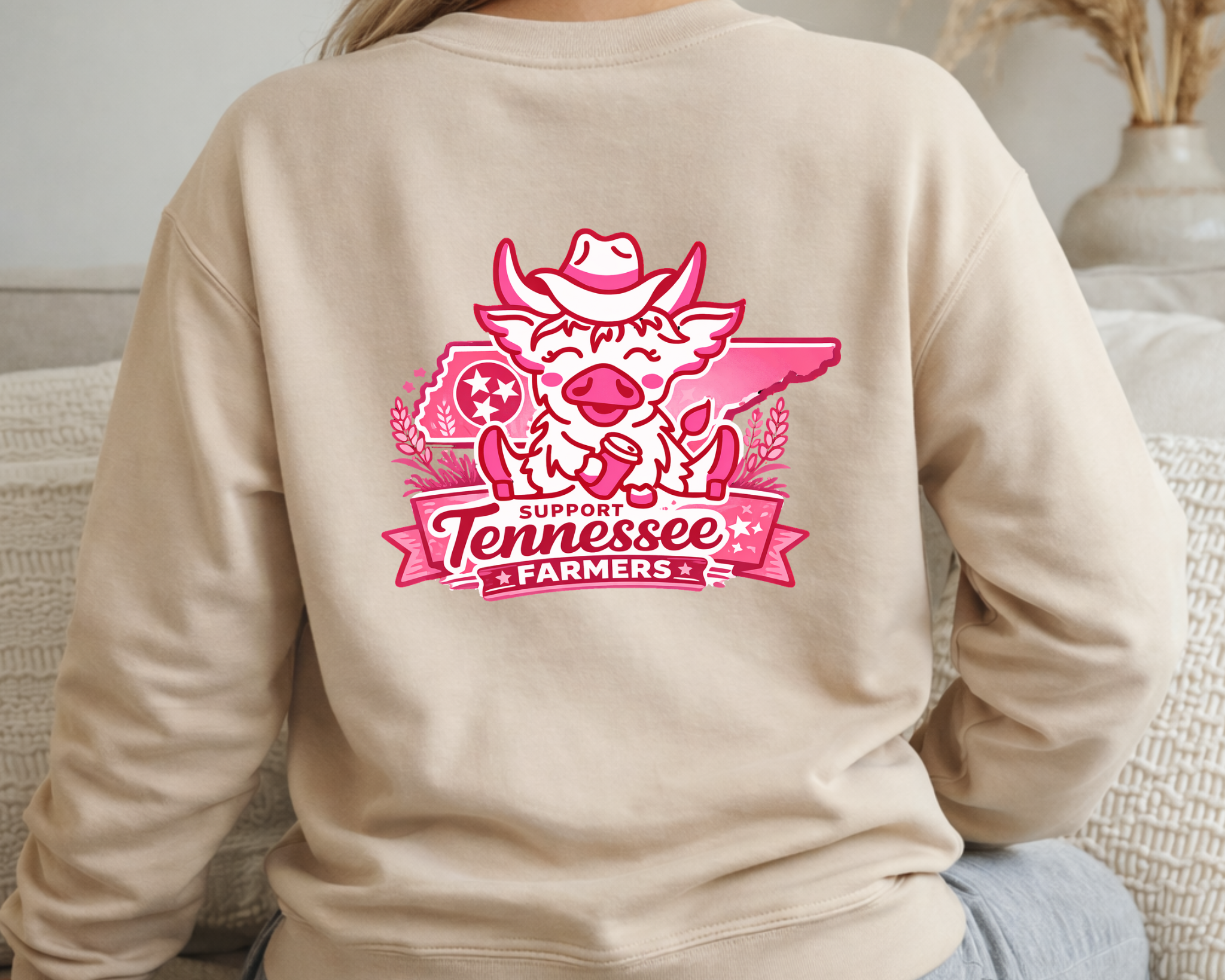 Support Tennessee Farmers Sweatshirt – Neon Cattle Coffee Co | Pressed in Chaos Exclusive