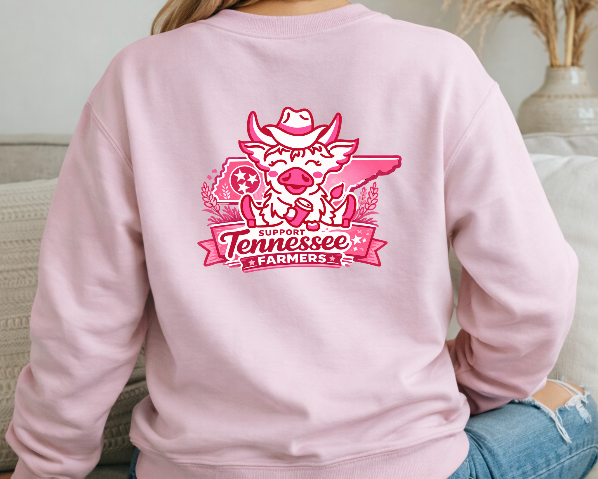 Support Tennessee Farmers Sweatshirt – Neon Cattle Coffee Co | Pressed in Chaos Exclusive