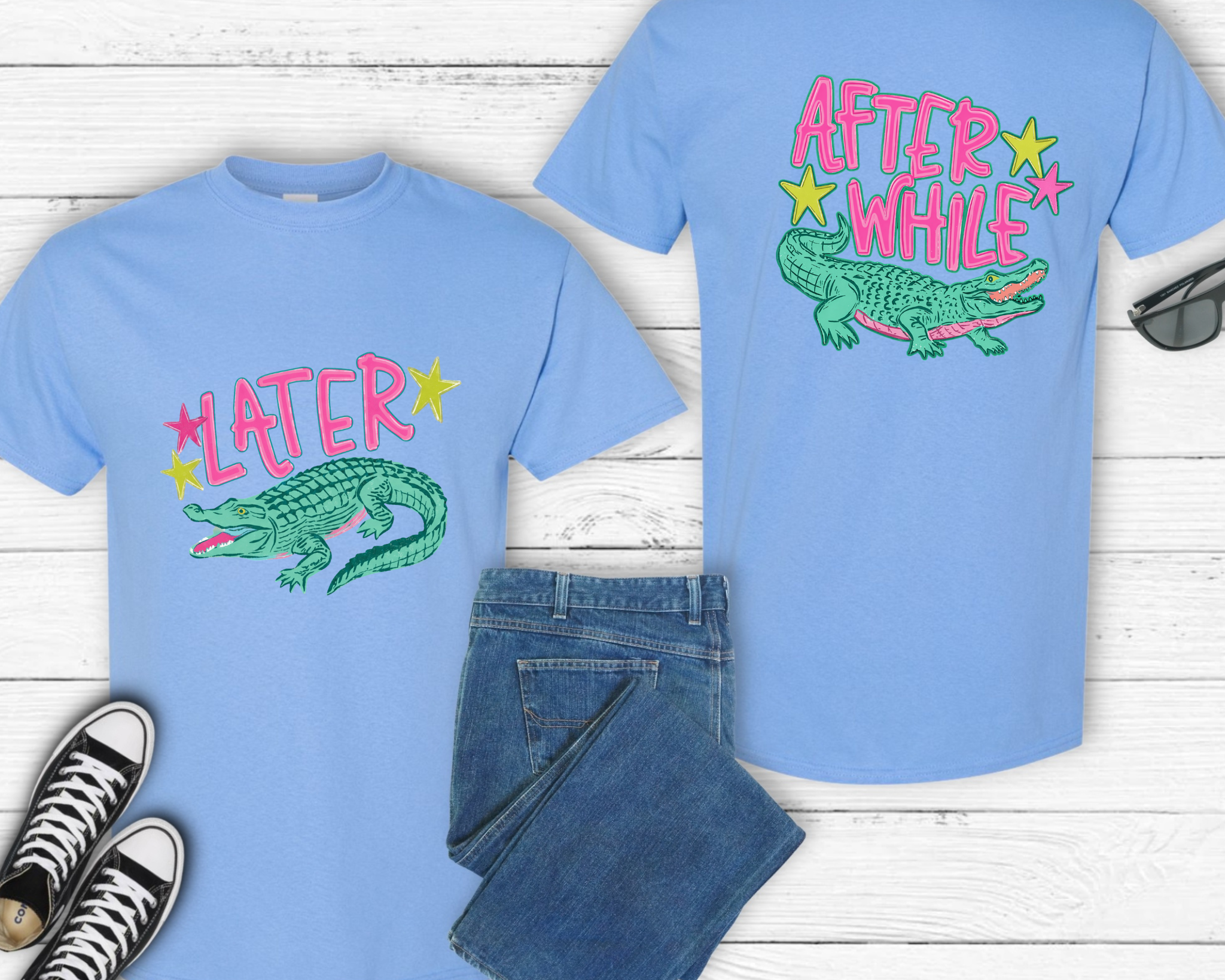 Later Gator After While Crocodile raphic Tee | Gildan Southern Summer T-Shirt