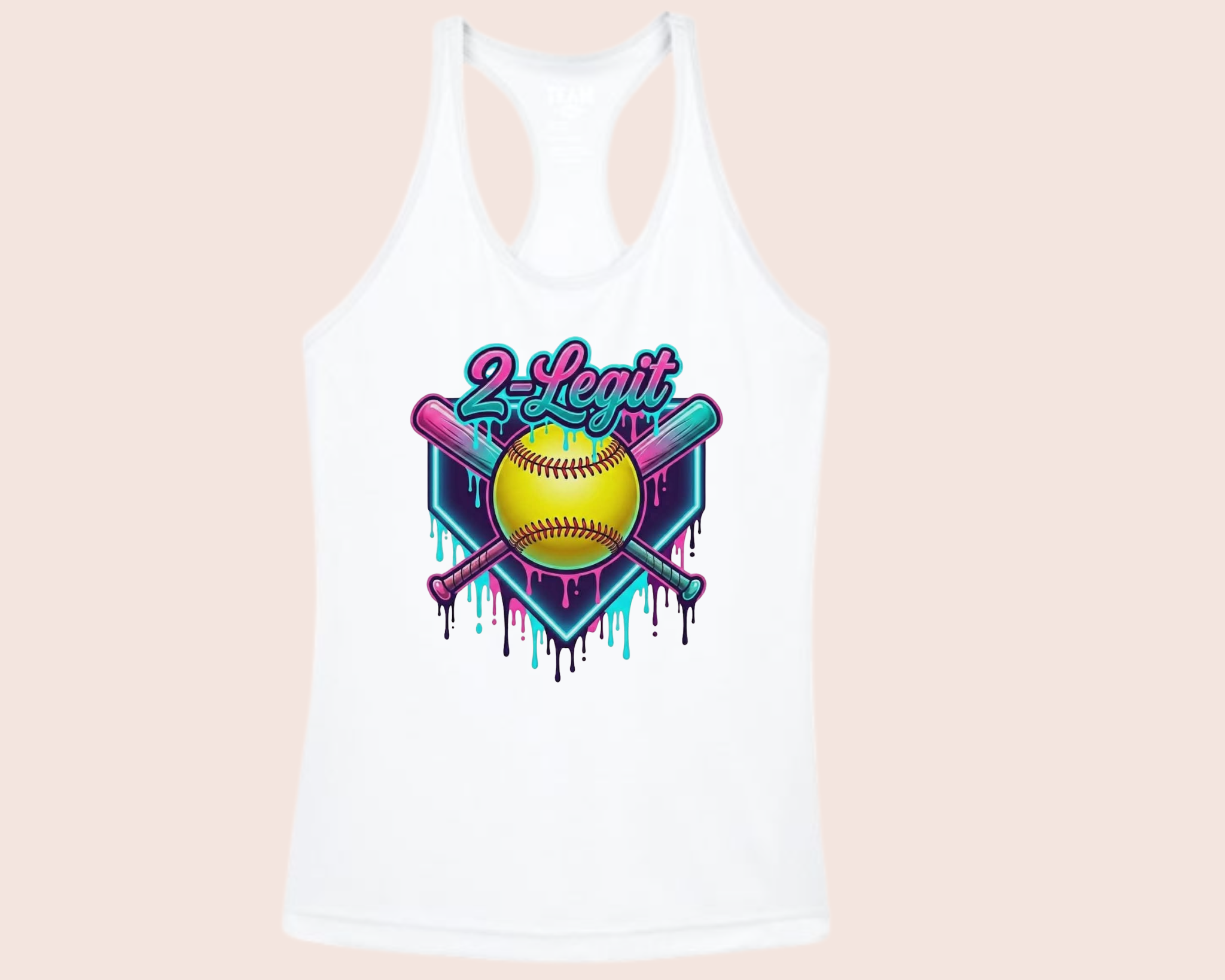 2-Legit Softball Performance Racerback Tank | Custom Made-to-Order Team Tank