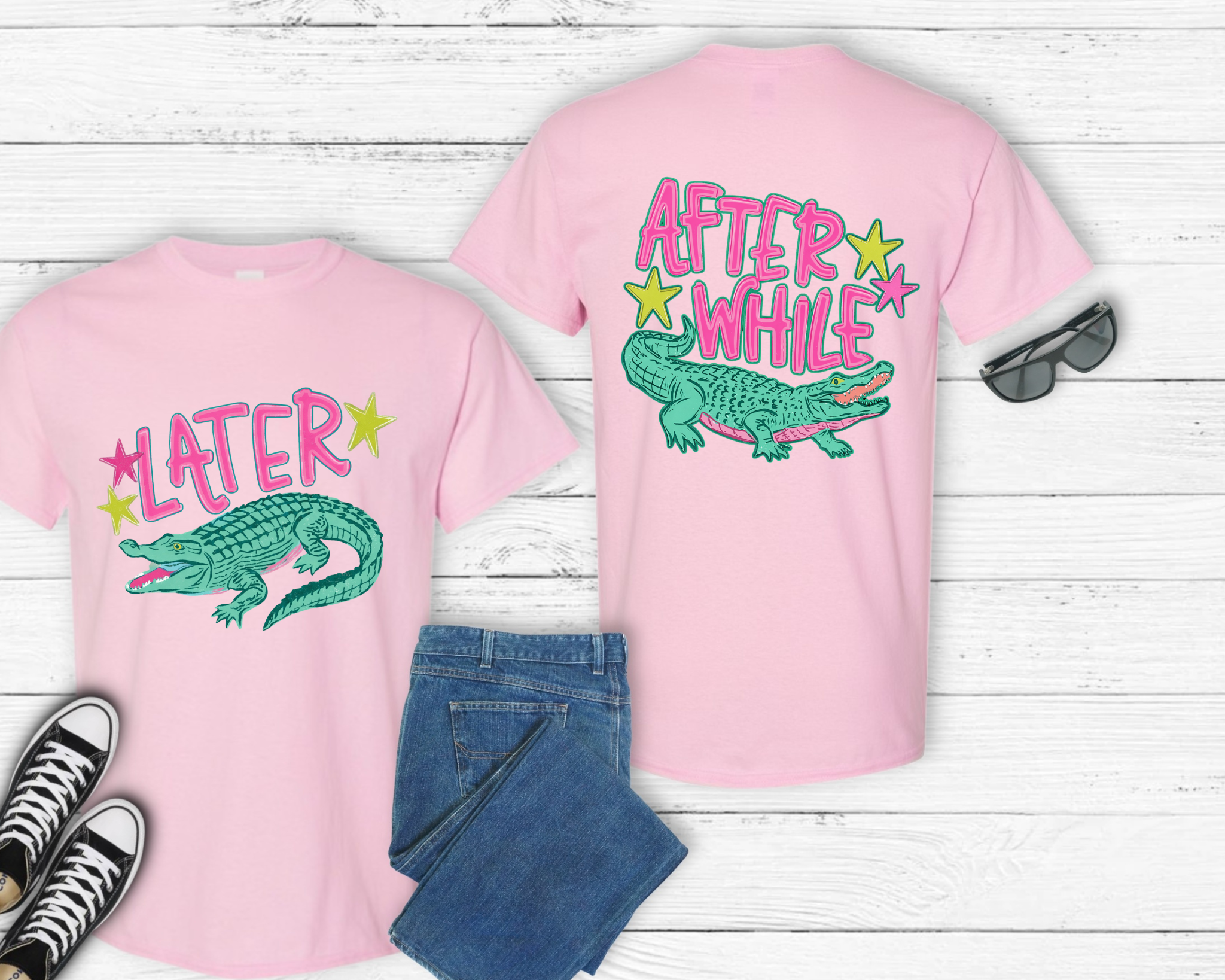 Later Gator After While Crocodile raphic Tee | Gildan Southern Summer T-Shirt