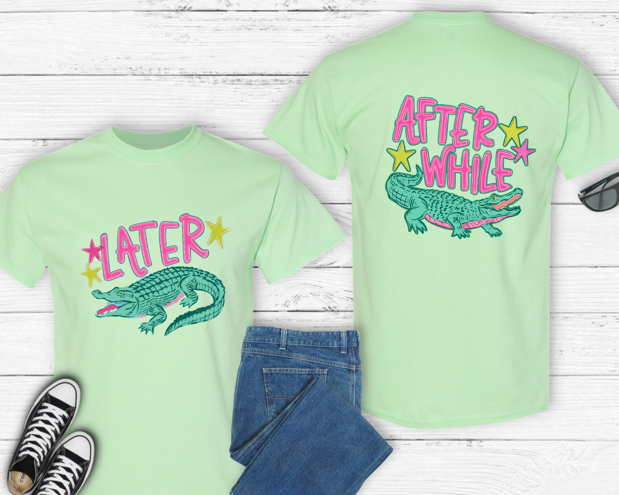 Later Gator After While Crocodile raphic Tee | Gildan Southern Summer T-Shirt