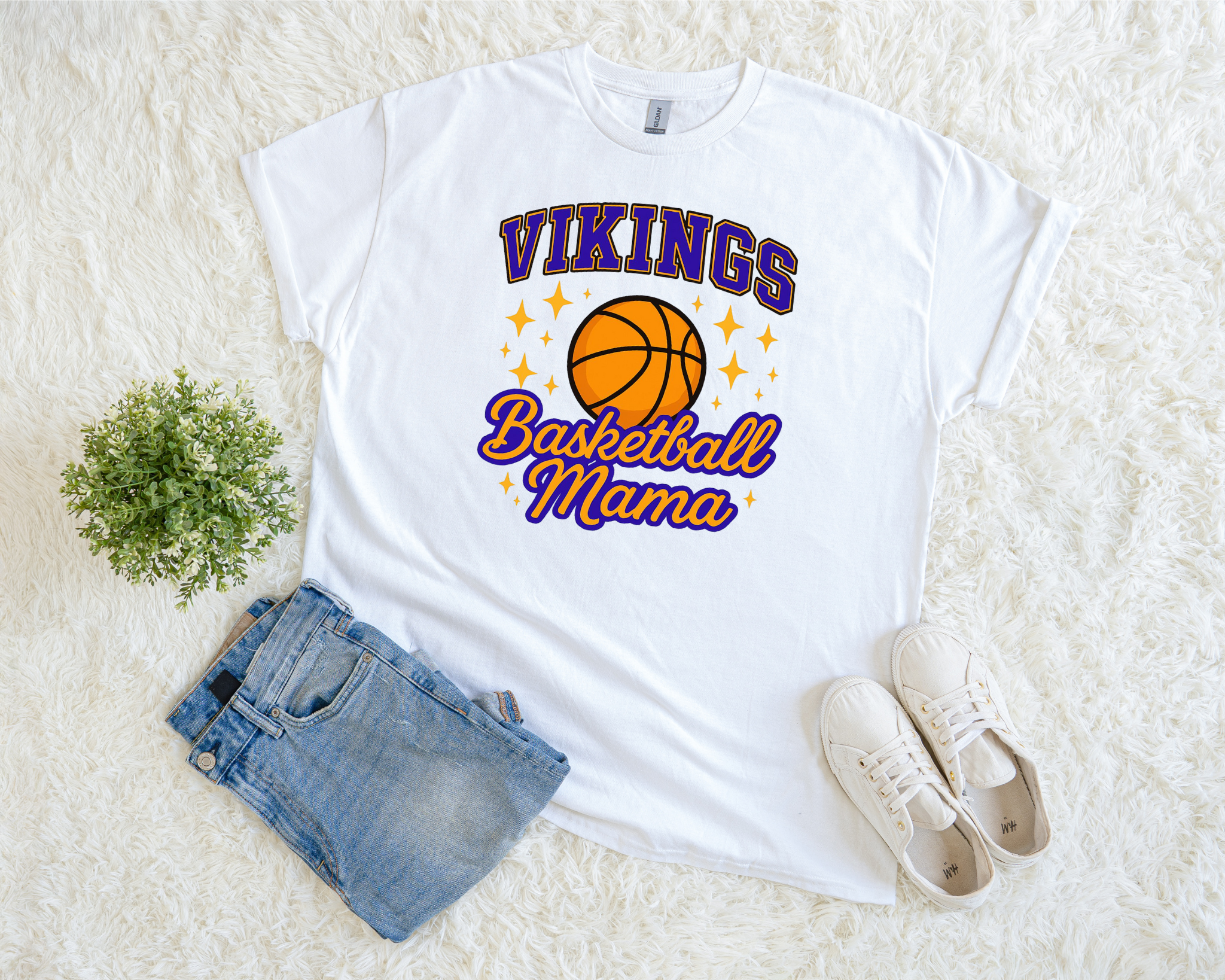 Vikings Basketball Mama Tee