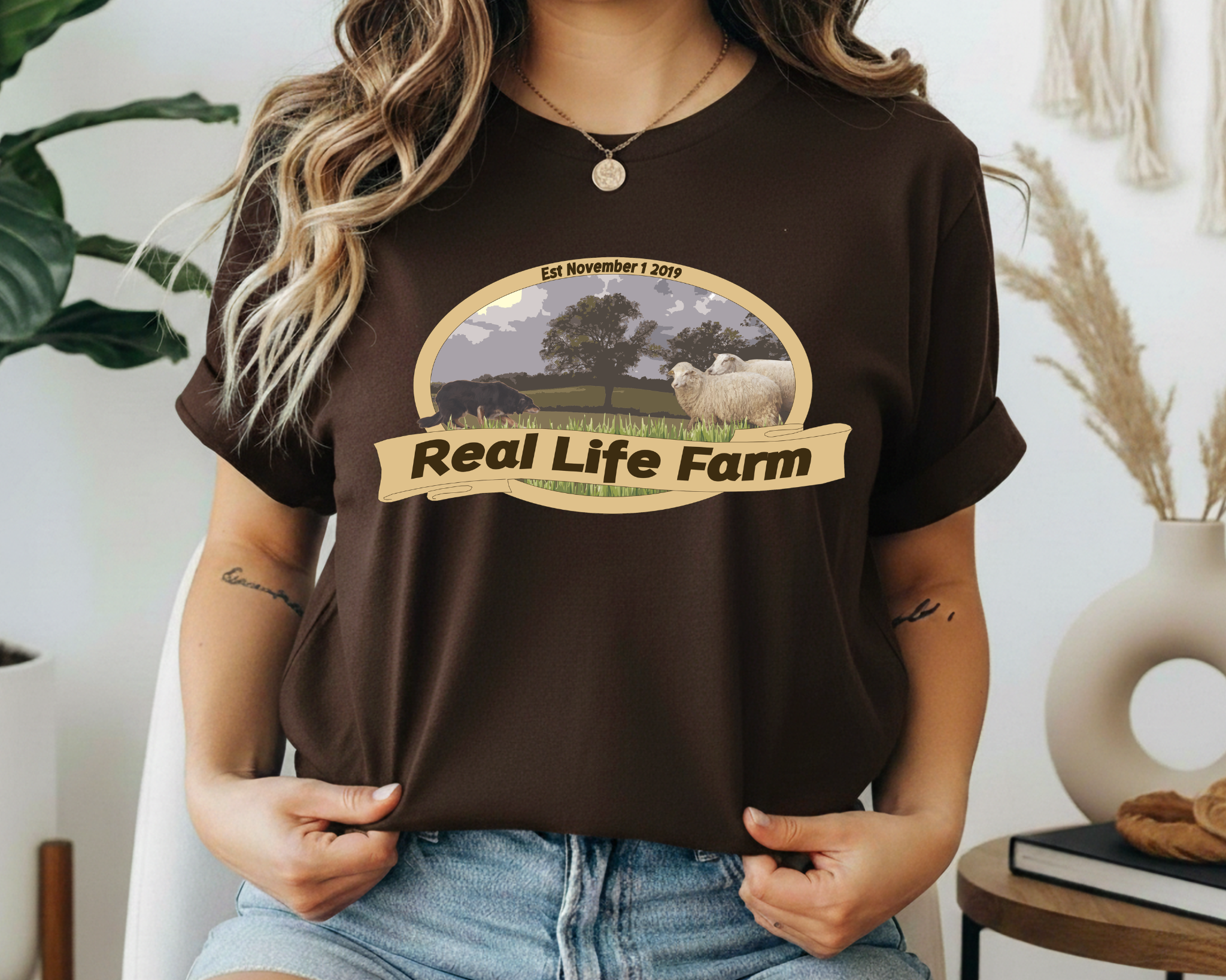 Real Life Farm Graphic Tee – Farm Life Shirt – Homestead Lifestyle T-Shirt