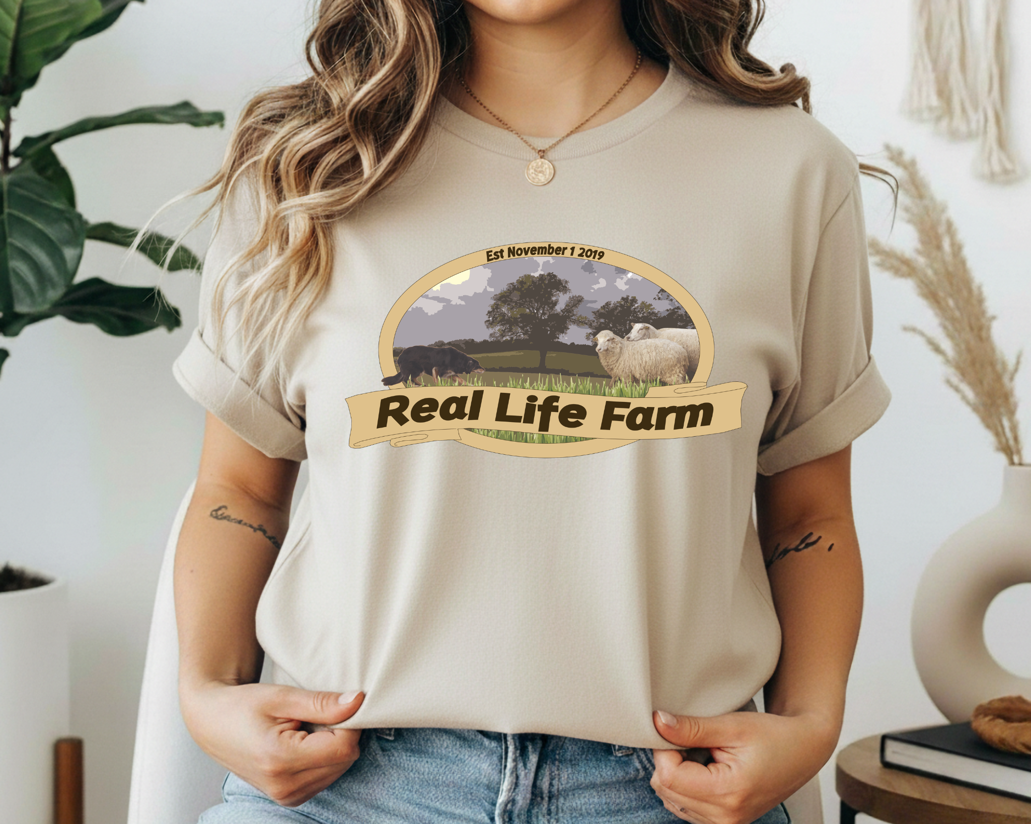 Real Life Farm Graphic Tee – Farm Life Shirt – Homestead Lifestyle T-Shirt