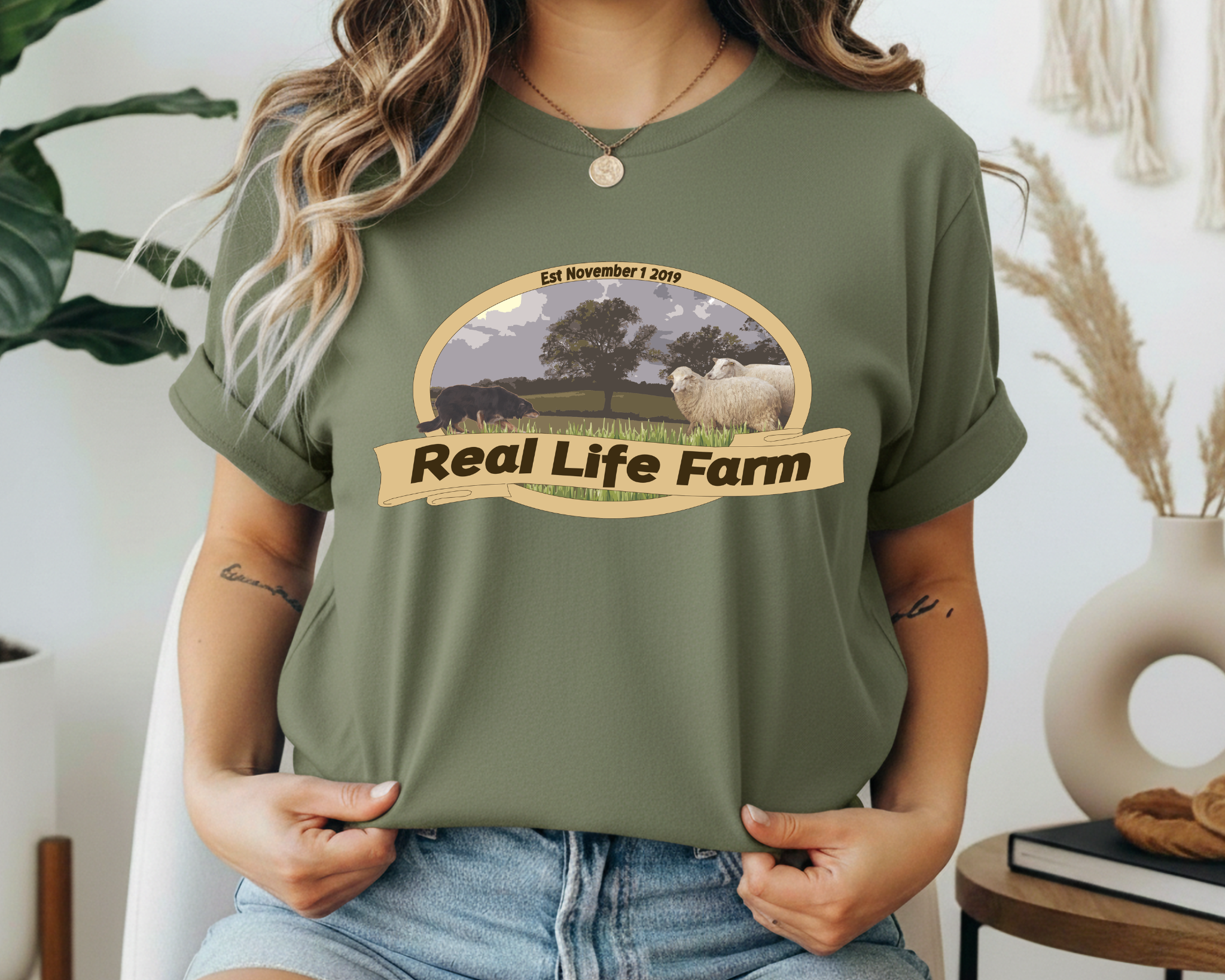 Real Life Farm Graphic Tee – Farm Life Shirt – Homestead Lifestyle T-Shirt