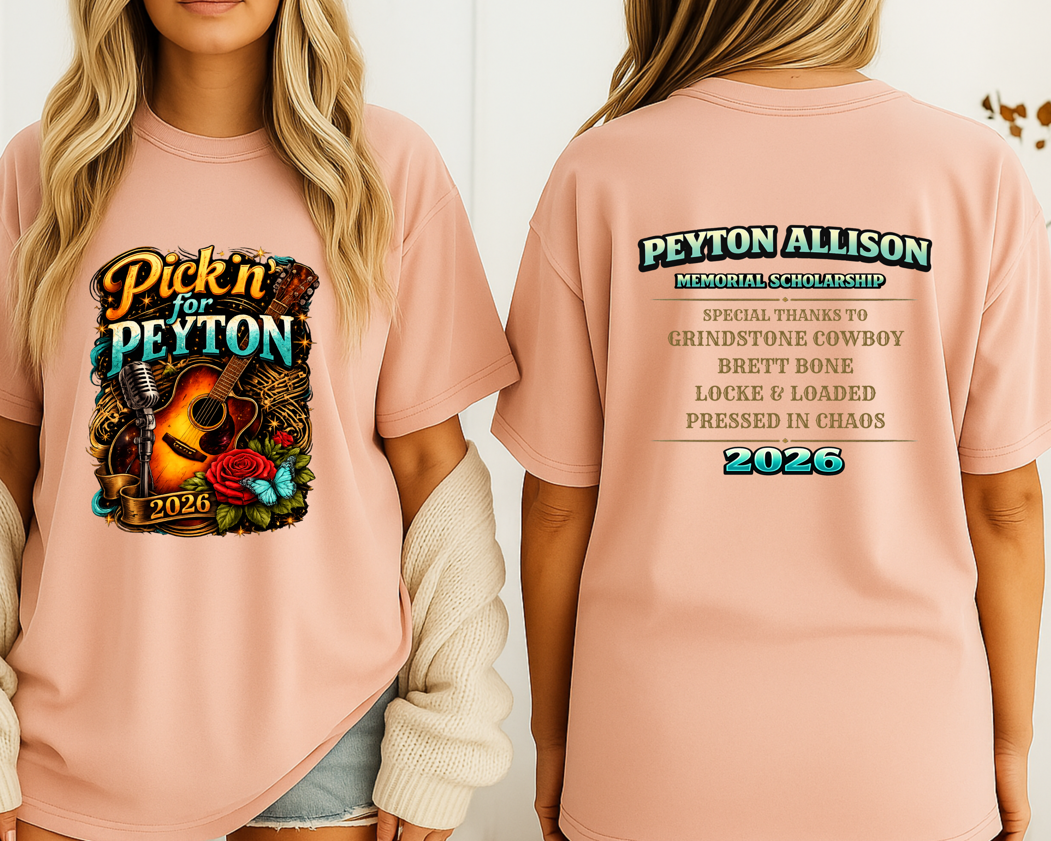 Pickin’ for Peyton 2026 Comfort Colors Tee | Fundraiser Shirt for Peyton Allison Scholarship Fund