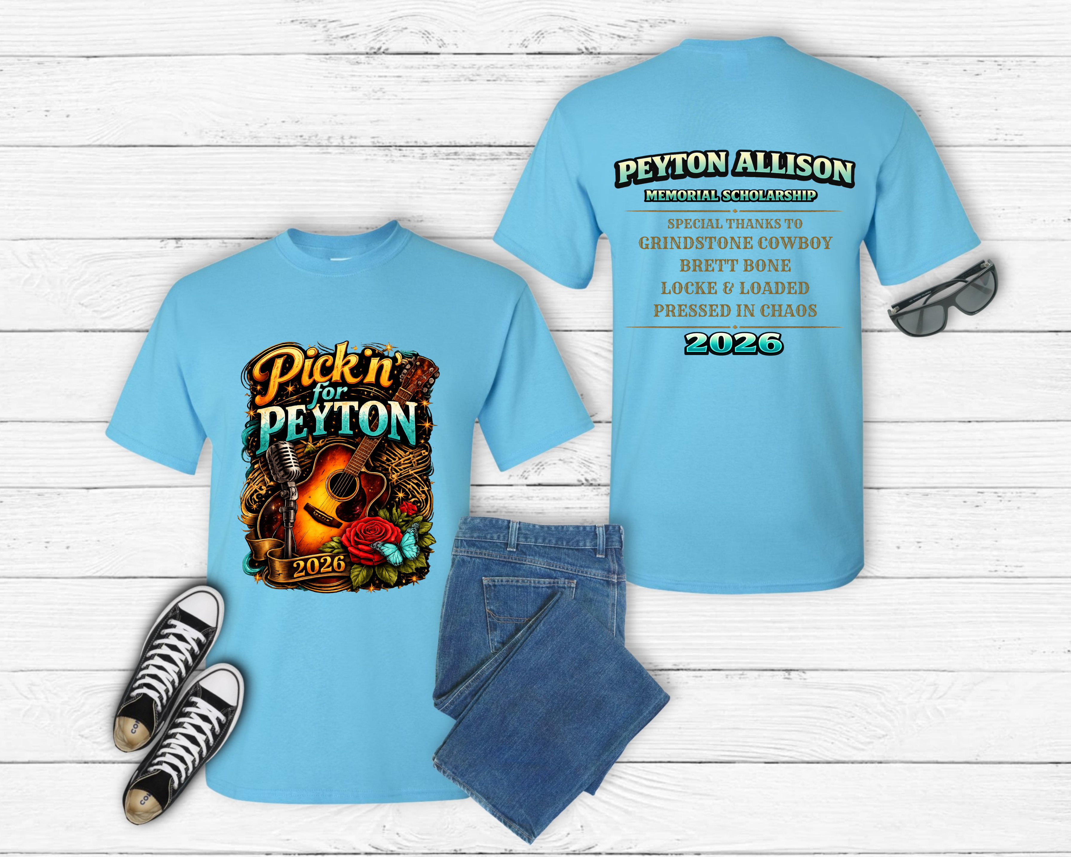 Pickin’ for Peyton 2026 Gildan Tee | Fundraiser Shirt for Peyton Allison Scholarship Fund