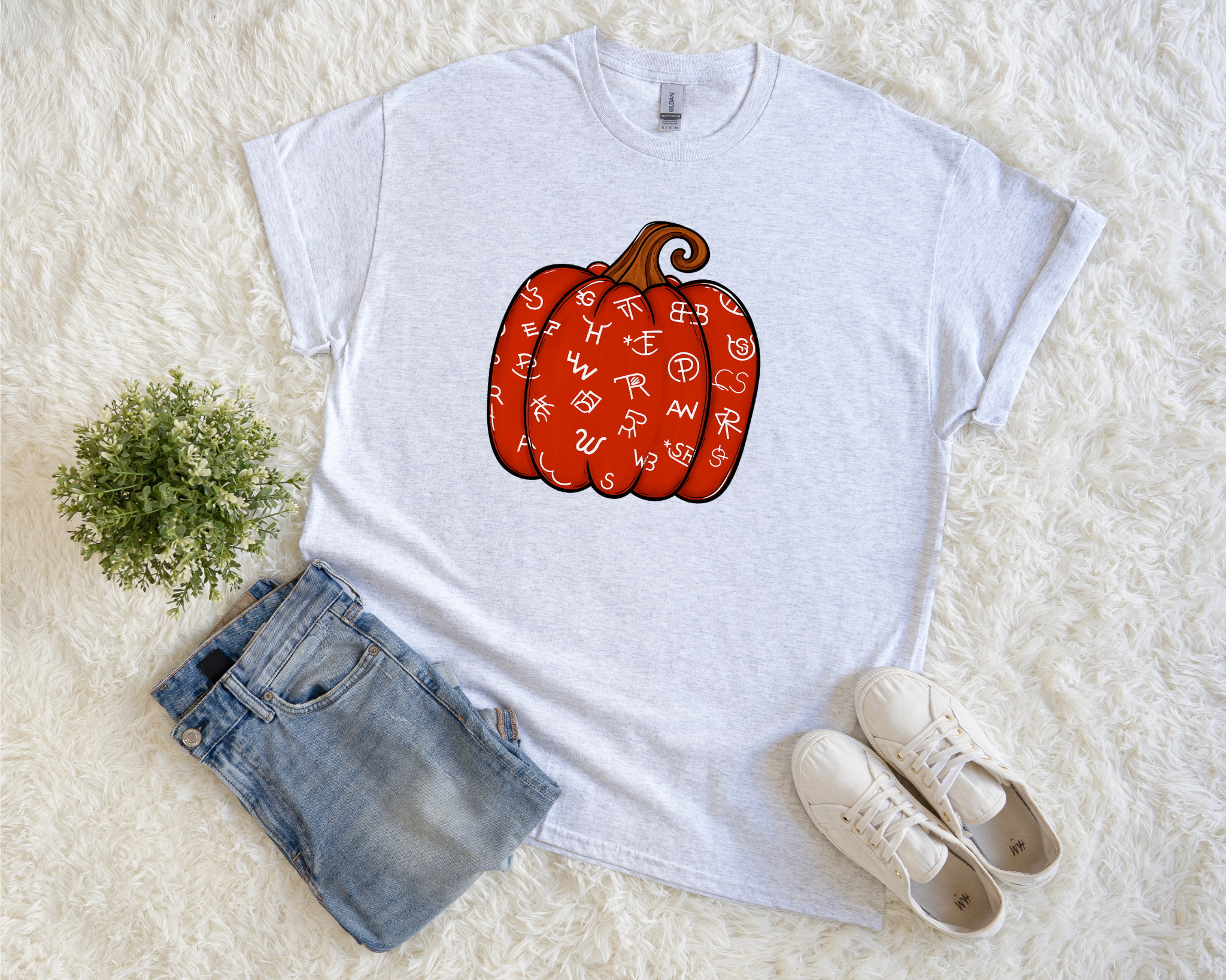 Western Cattle Brand Pumpkin T-Shirt – Rustic Fall Farm Graphic Tee for Pumpkin Patch & Rodeo Season
