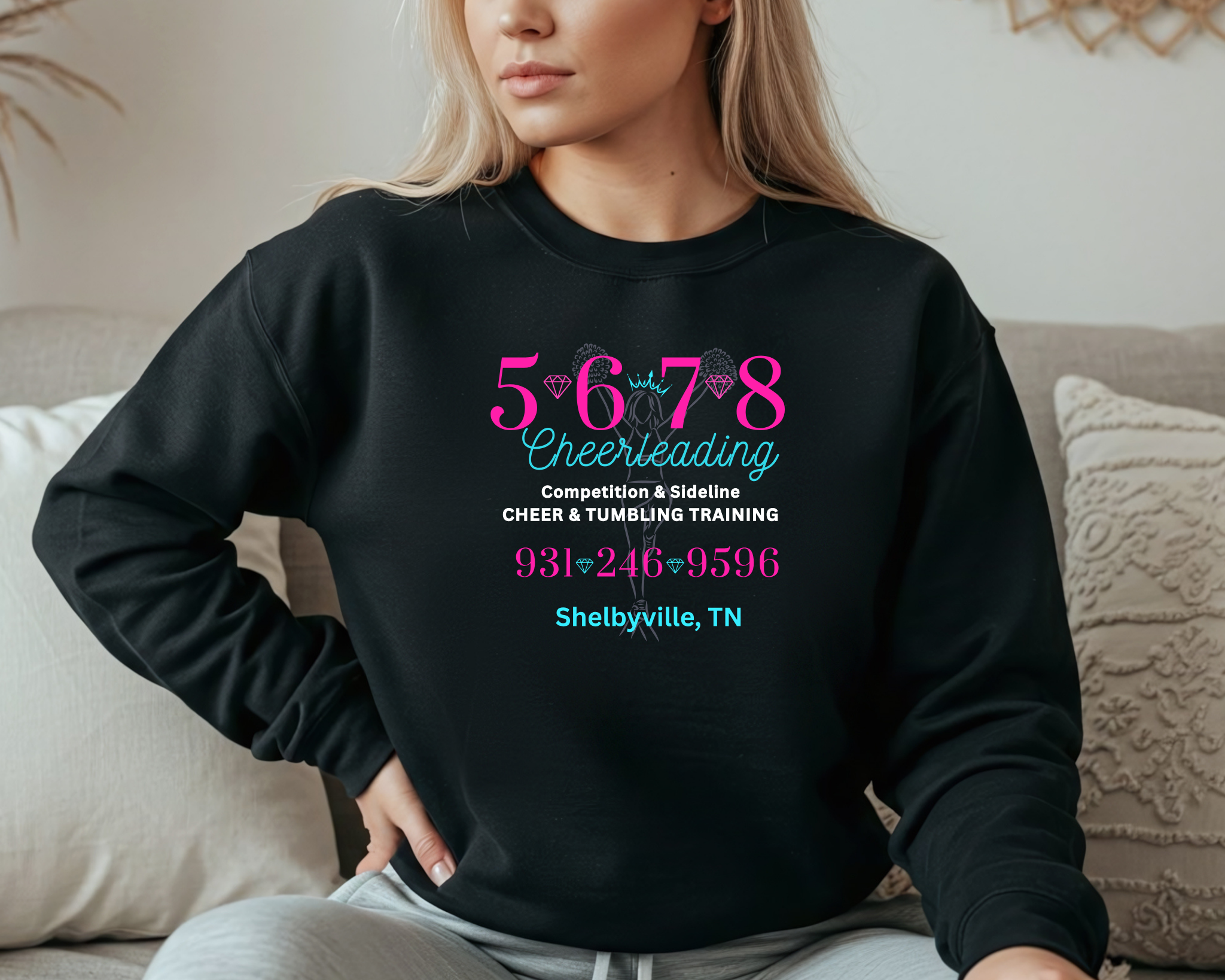 5-6-7-8 Cheerleading Logo Sweatshirt