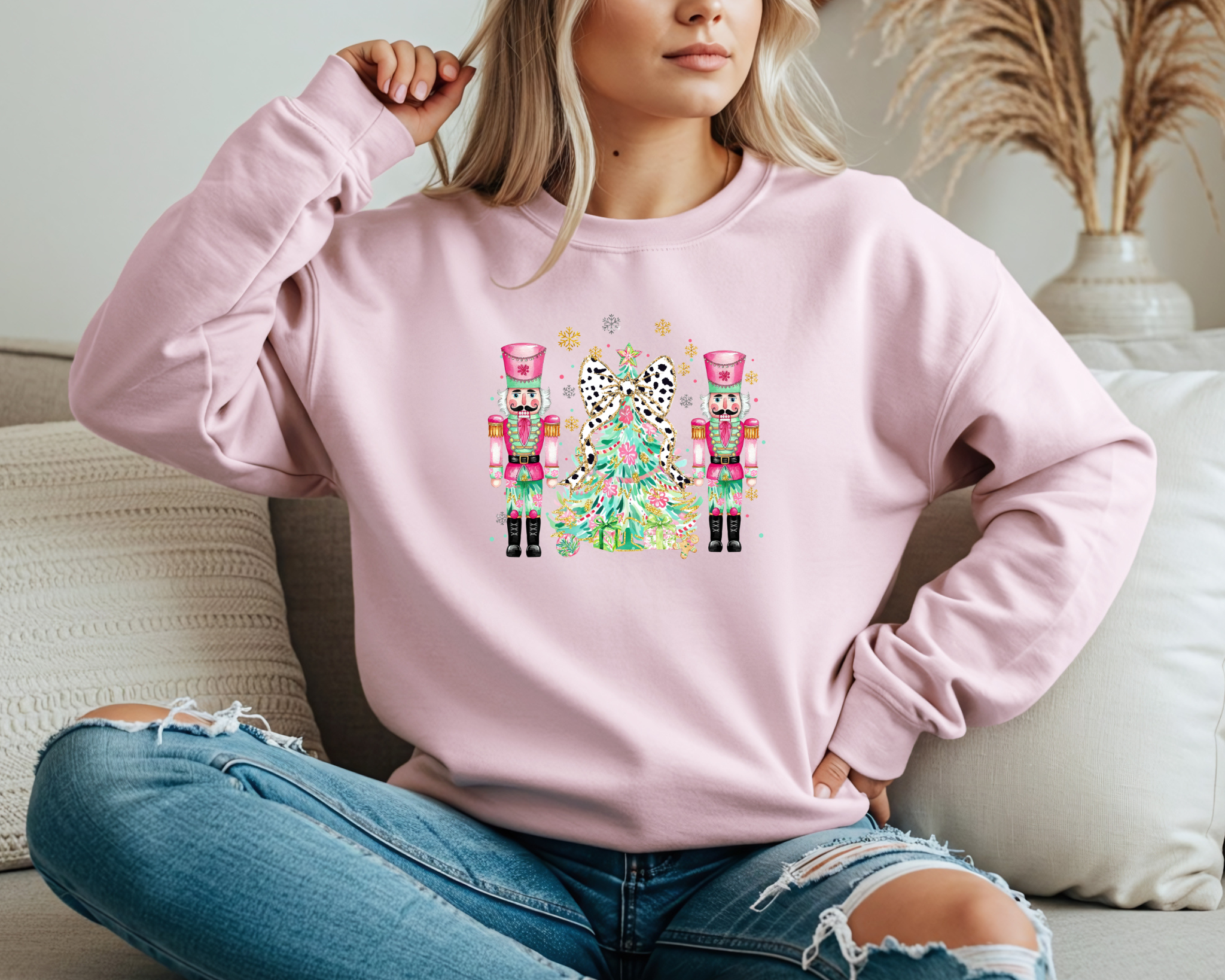 Pink Nutcracker Christmas sweatshirt