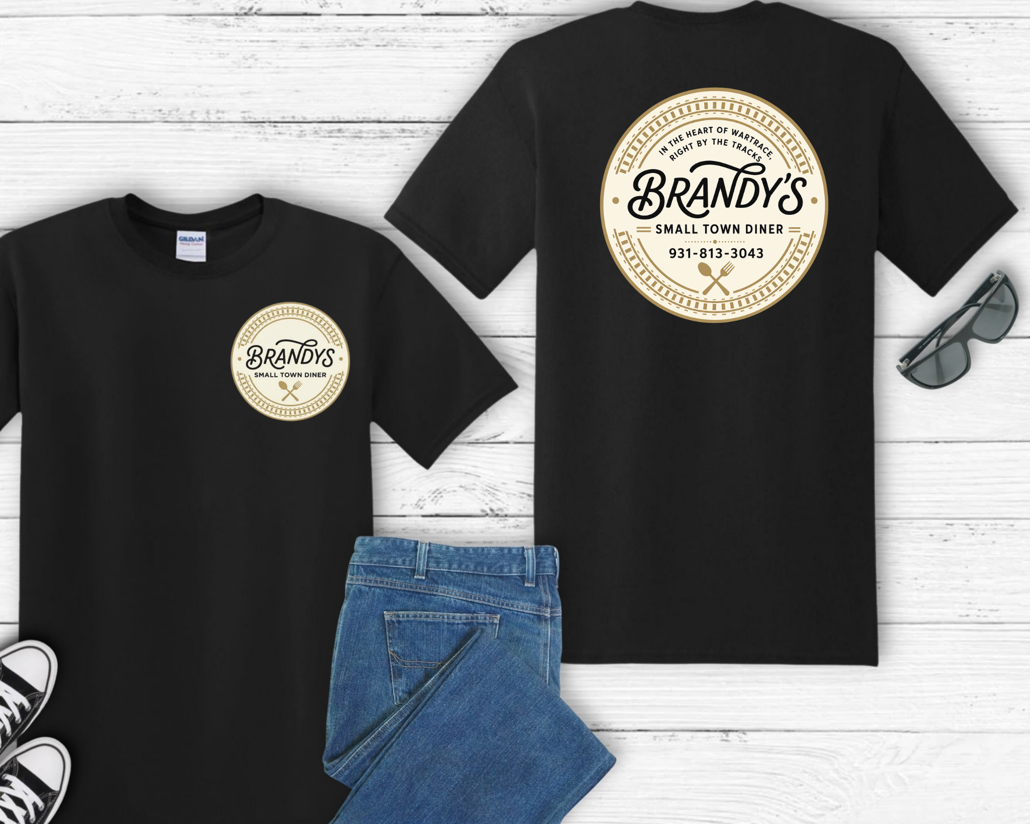 Brandy’s Small Town Diner Gildan Shirt | Official Logo Tee