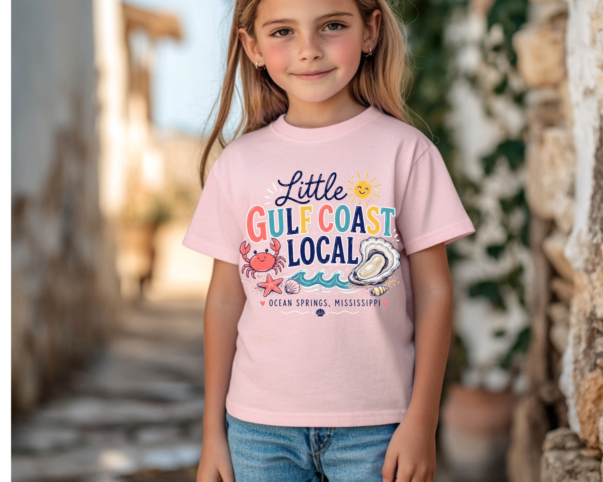 Little Gulf Coast Local Youth Graphic Tee | Ocean Springs Mississippi Kids Beach Shirt