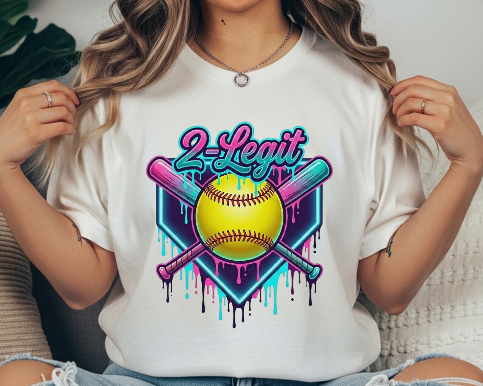 2-Legit Softball Logo Comfort Colors T-Shirt