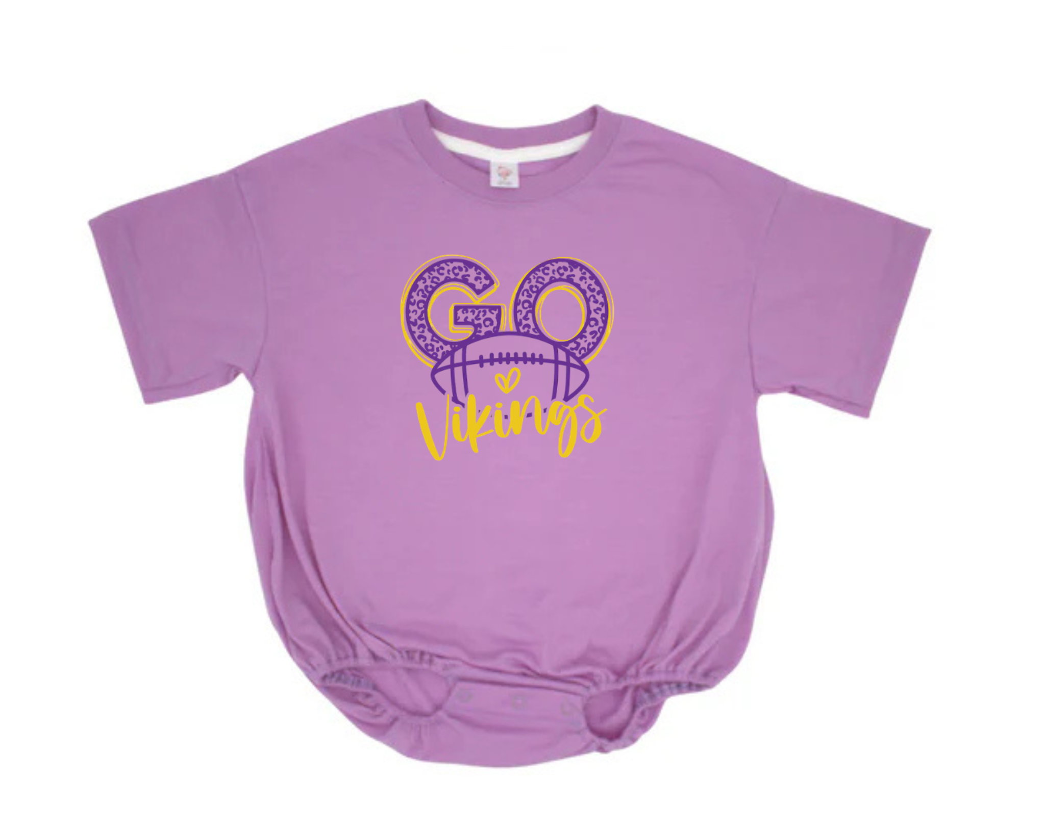 Go Vikings Football Bubble Romper