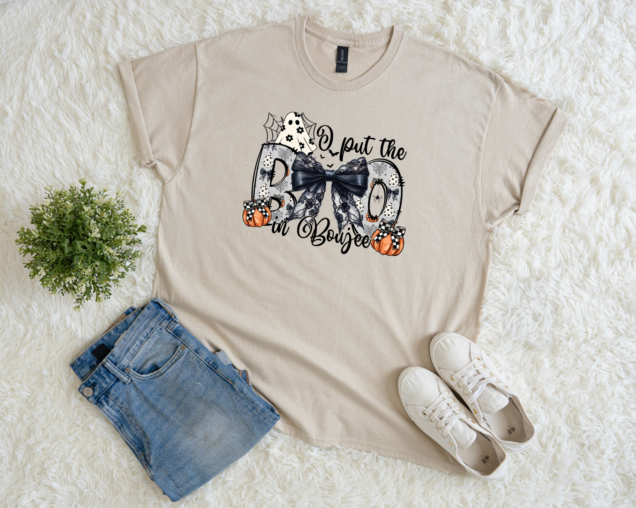 I Put the Boo in Boujee Sweatshirt – Cute Glam Halloween Crewneck