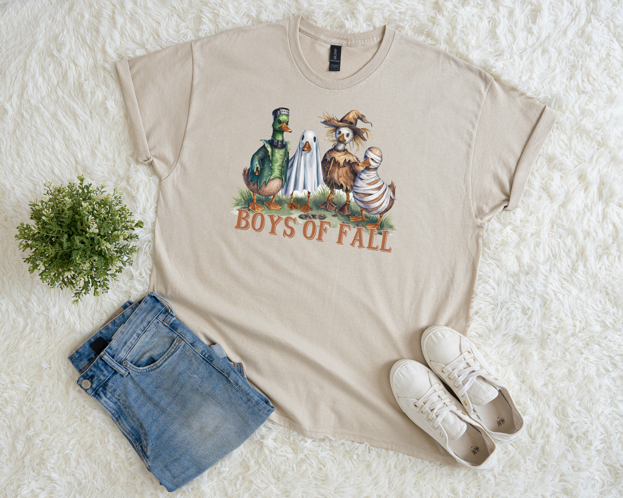 Boys of Fall T-Shirt – Cute Fall Farm Animal Halloween Tee