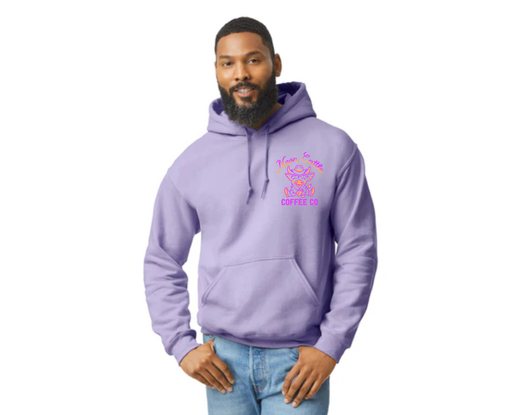 Neon Cattle Coffee Co Pocket Logo Hoodie