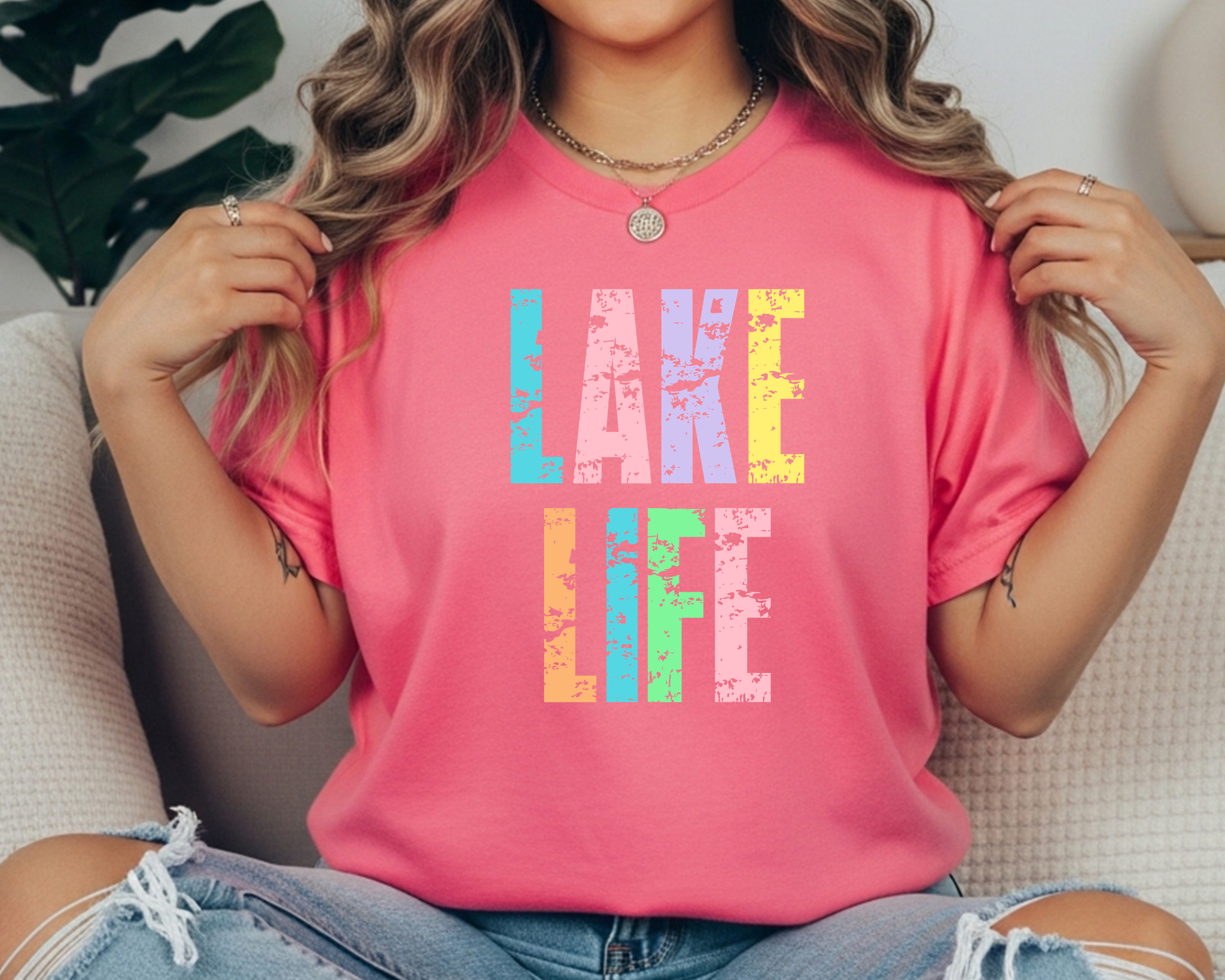 Lake Life Comfort Colors Tee – Vintage Lake Graphic Shirt – Summer Lake House T-Shirt – Boating & Vacation Tee
