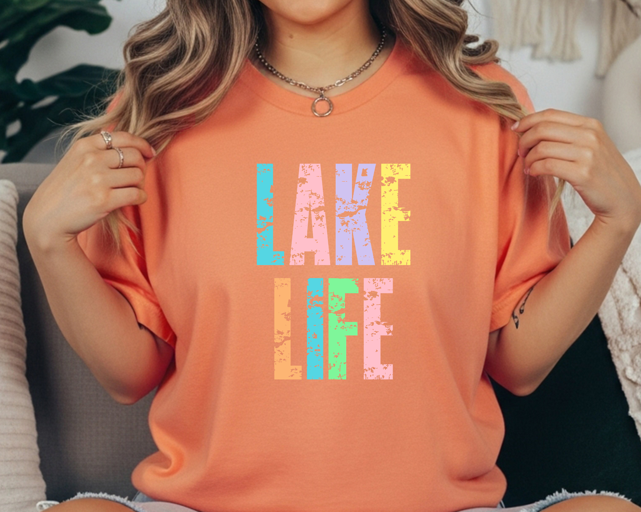 Lake Life Comfort Colors Tee – Vintage Lake Graphic Shirt – Summer Lake House T-Shirt – Boating & Vacation Tee