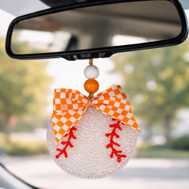 Tennessee Vols Baseball Car Freshie - Butt Naked Scented Orange and White Freshie