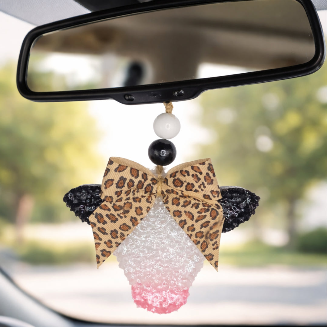 Cow Car Freshie - Clean Cotton Scented Western Freshie