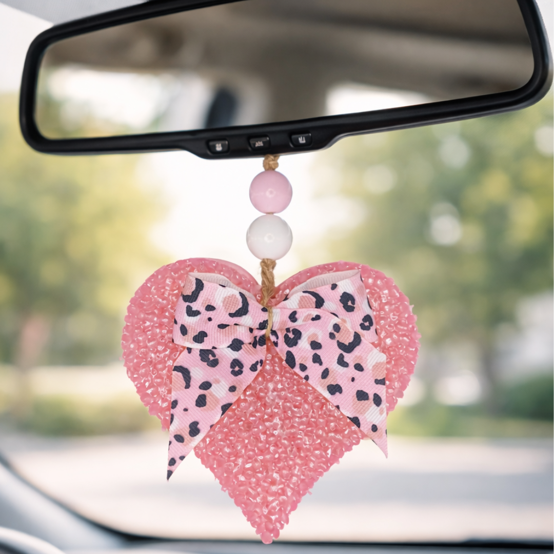 Pink Heart Car Freshie - Sweet Elegance Scented Freshie