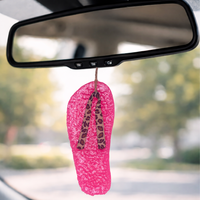 Pink Flip Flop Car Freshie - Summer Beach Freshie