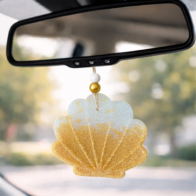 Seashell Car Freshie - Sweet Elegance Scented Beach Freshie
