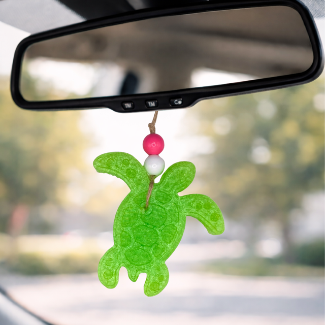 Sea Turtle Car Freshie - Volcano Scented Tropical Turtle Freshie