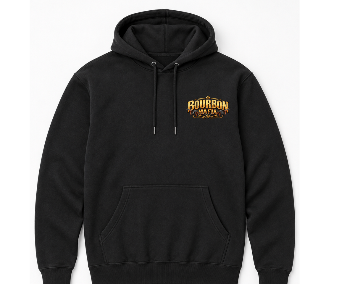 Bourbon Mafia “Pour Decisions, Neat Results” Independent Trading Co. Premium Heavyweight Hoodie