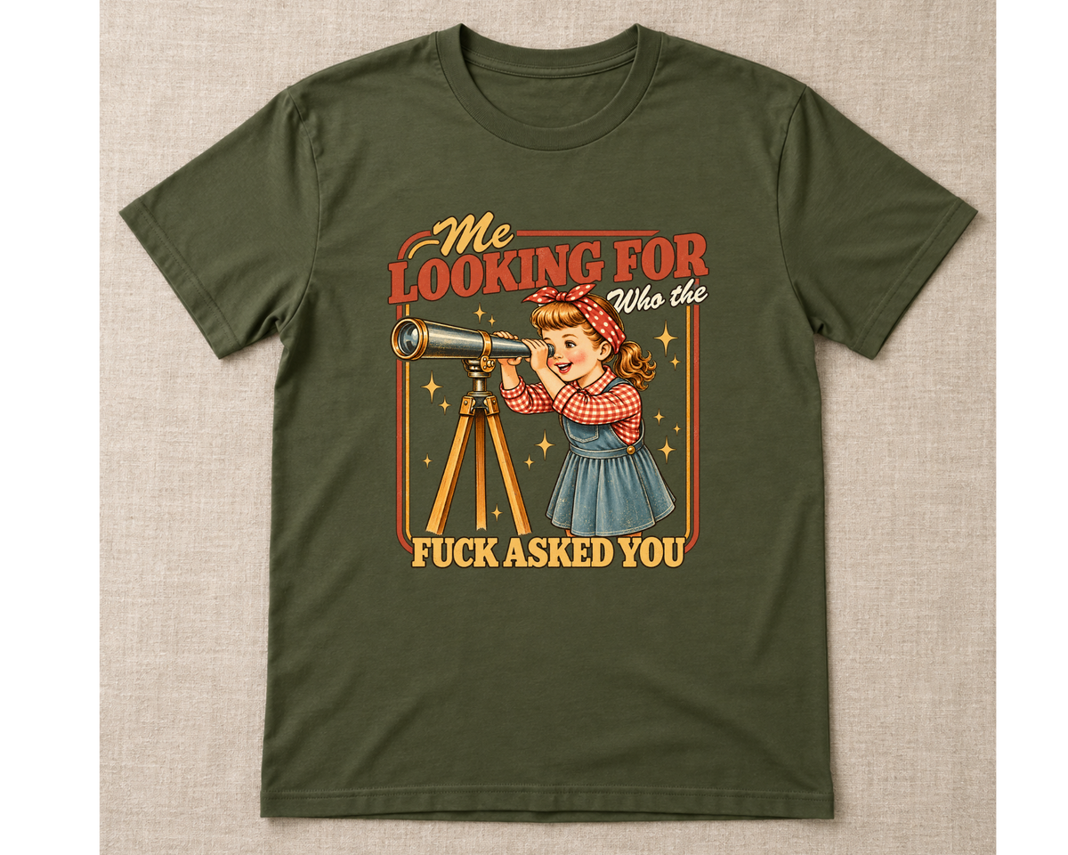 Who the F*** Asked You Graphic Tee | Vintage Retro Sarcastic T-Shirt | Funny Adult Humor Gildan Tee