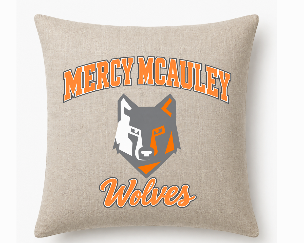 Mercy McAuley Wolves 20x20 Throw Pillow Covers – Set of 2