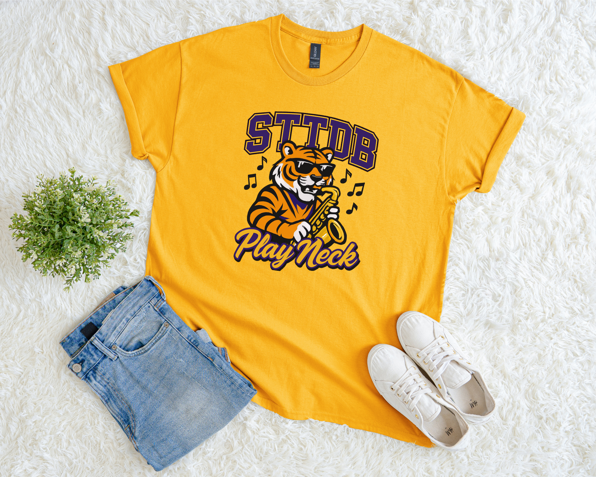 LSU Play Neck STTDB T-Shirt | Tiger Band Game Day Tee