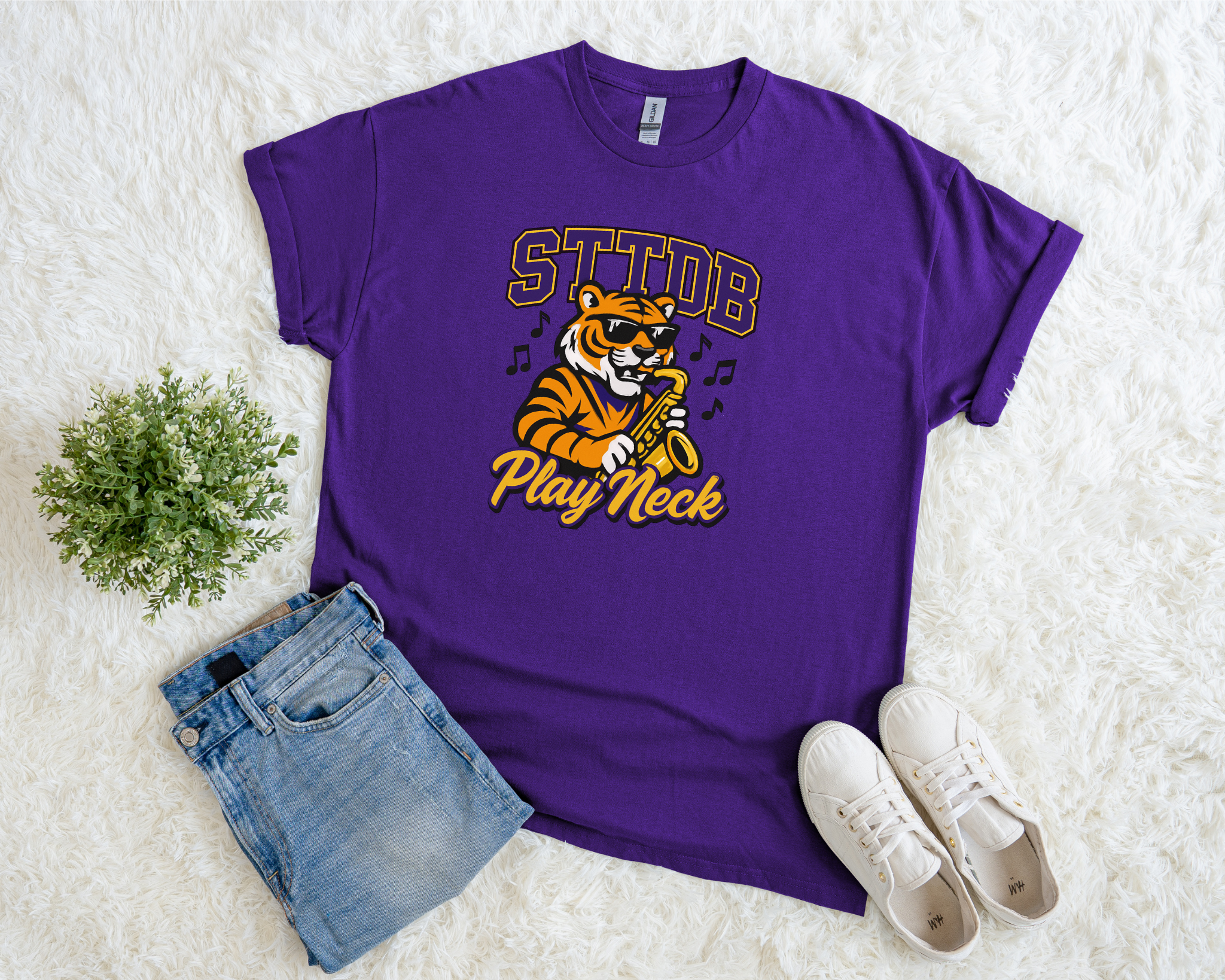 LSU Play Neck STTDB T-Shirt | Tiger Band Game Day Tee