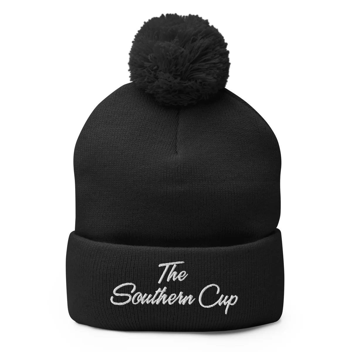 Southern Cup Embroidered Pom Beanie