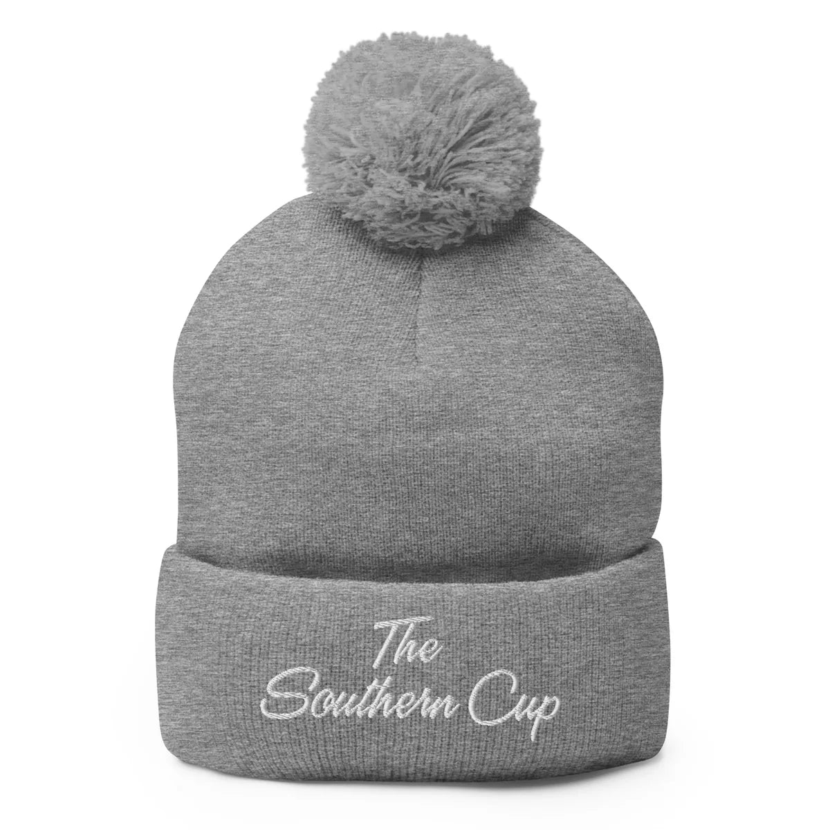 Southern Cup Embroidered Pom Beanie