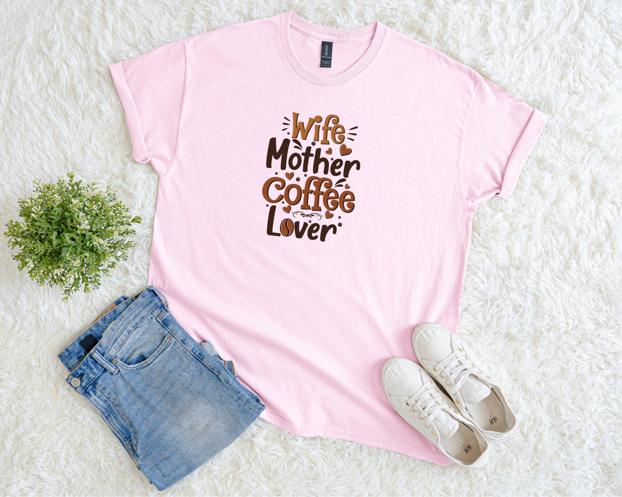 Wife Mother Coffee Lover T-Shirt – Cute Graphic Mom Life Tee